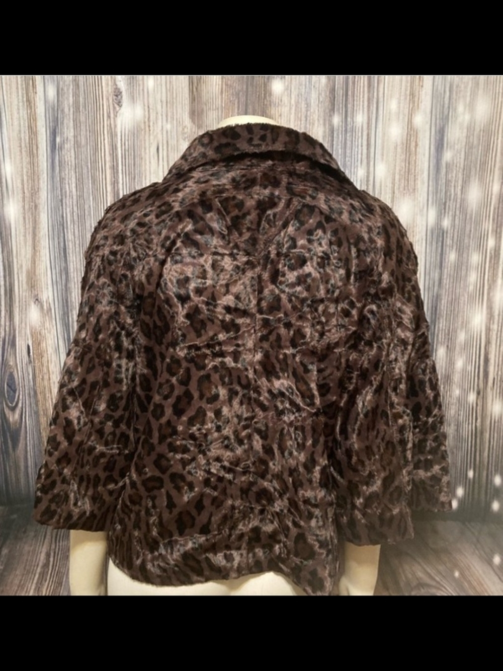 🖤🤎 berek Brown Leopard Plush Teddy Jacket S - Super Cute - Picture 8 of 9